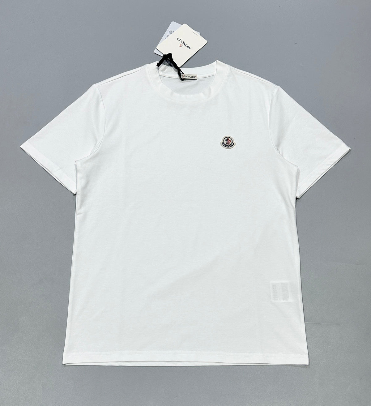 Moncler Men's Logo Summer Round Neck Solid Color Loose Straight Short Sleeve T-Shirt #75513