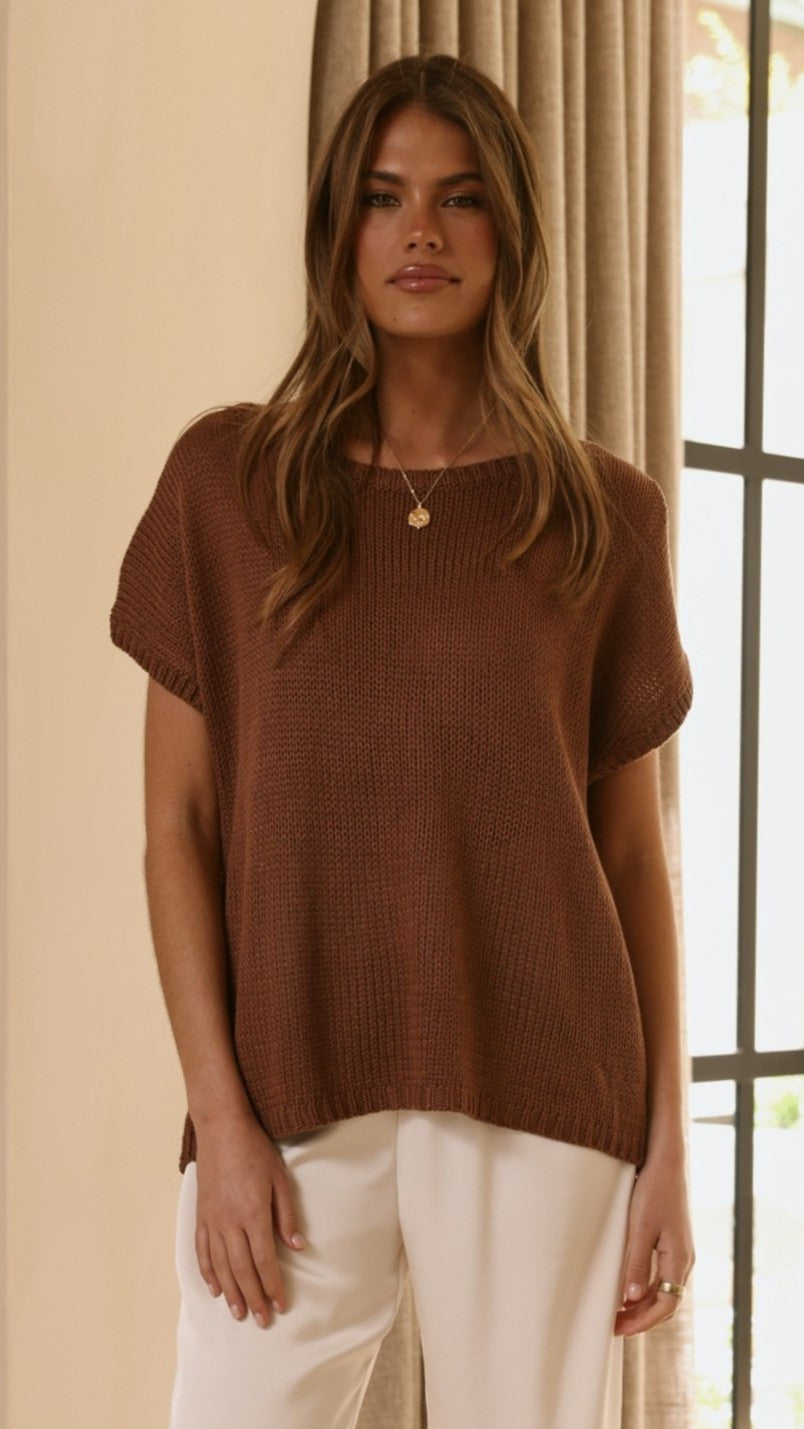 Sophia Top - Chocolate