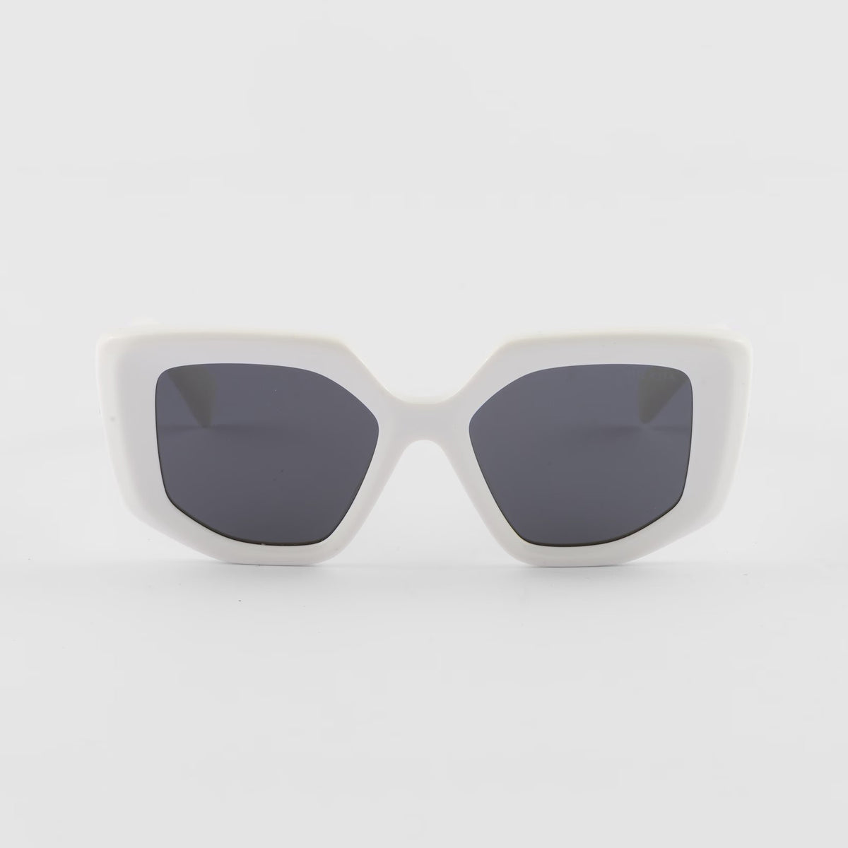 Prada Women's Triangle Logo Solid Color Acetate Irregular Shape Sunglasses Eyeglasses Glasses #97988