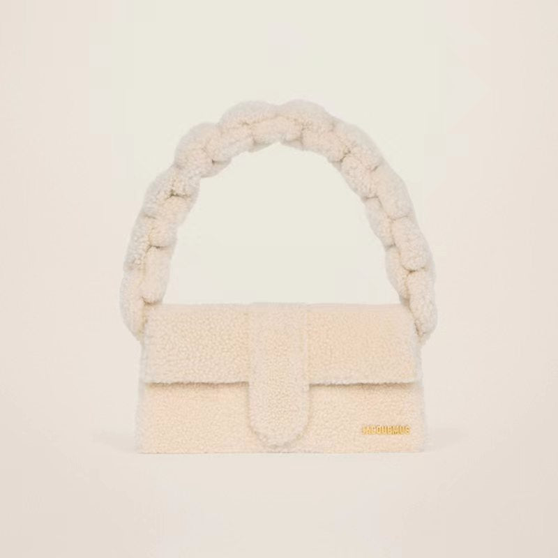 Jacquemus Single Color Lamb Wool Shoulder Bag #3413