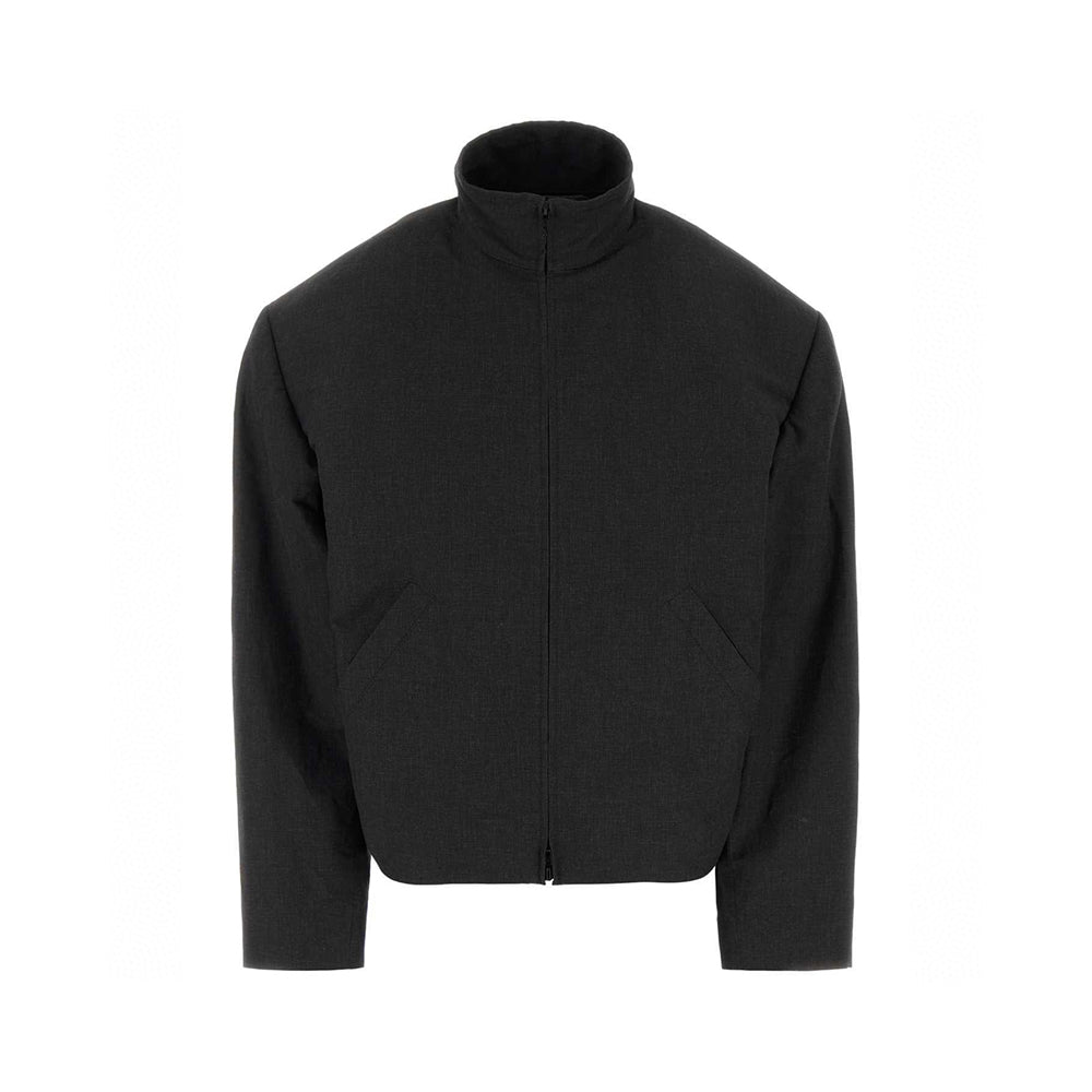Balenciaga Women's Fall/Winter Padded Shoulder Zipper Solid Color Loose-Fit Short-Length Long-Sleeve Jacket Ngvp #2716
