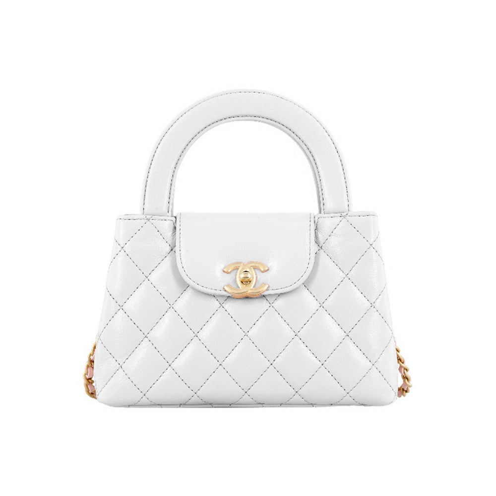Chanel 23K Kelly Ladies Solid Colour Chain Shoulder Leather Handbag Bag Bags #97614