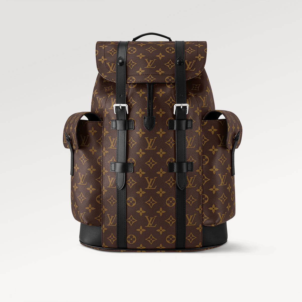 Louis Vuitton Christopher Medium Backpack Color Blocked Leather Retro Printed Men's Fashion Backpack Bags #71399