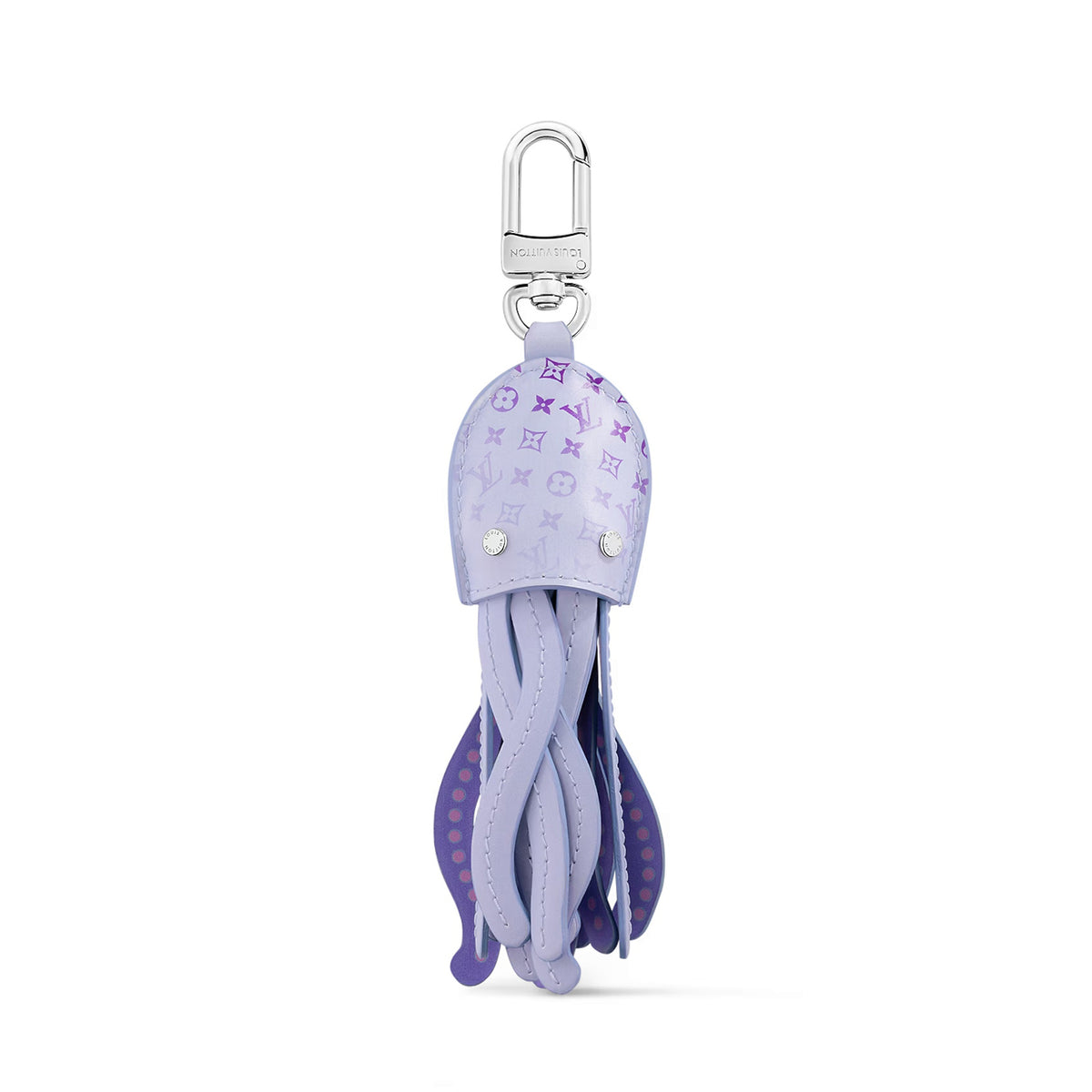 Louis Vuitton Men's Solid Color Old Flower Pattern Octopus Shaped Leather Bag Pendant Keychain #74518