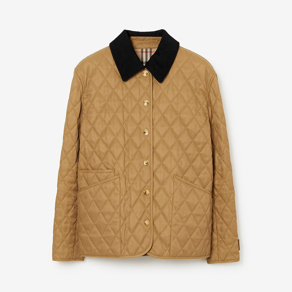 Burberry Women's Quilted Barn Jacket Camel #333509