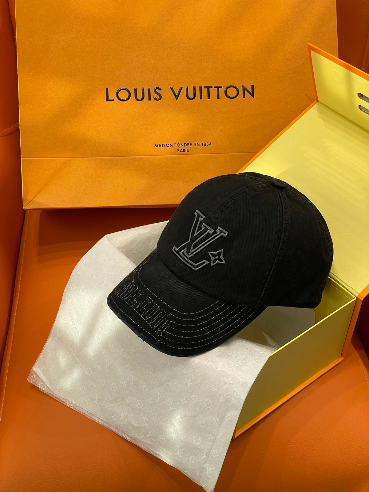 Louis Vuitton LV Denim Washed Baseball Cap M5235M #334492