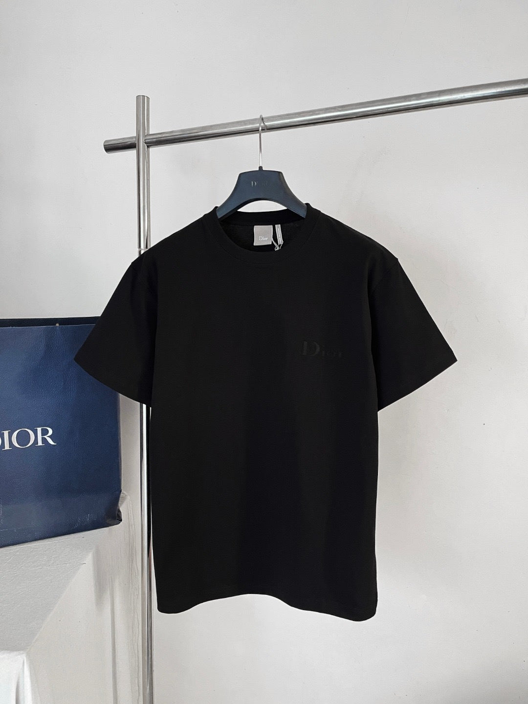 Dior new short-sleeved shirt with small embroidered lettering on the chest #376699