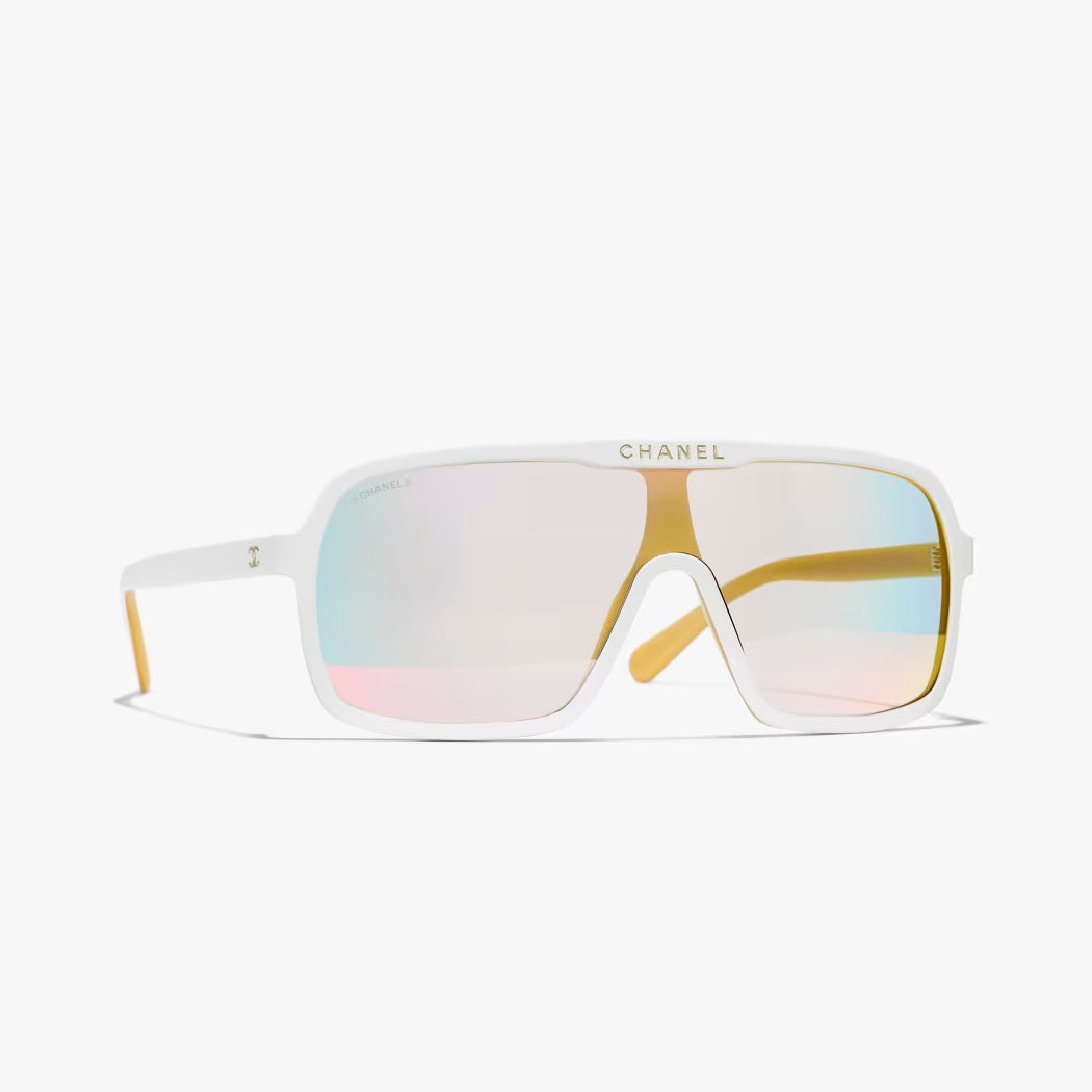 Chanel Men's and Women's Solid Color Acetate Square Sunglasses Glasses #75199