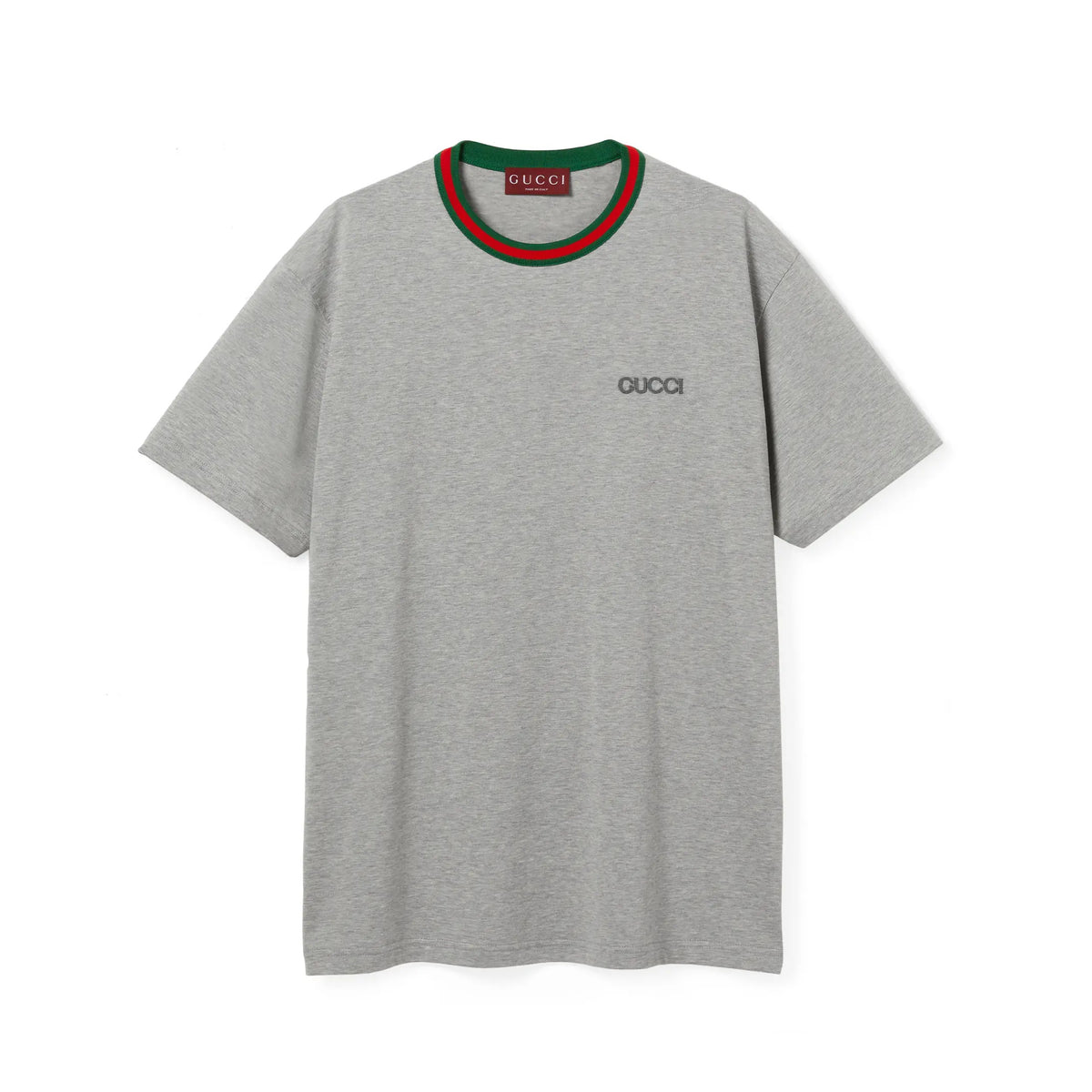 Gucci Women's Summer Red and Green Round Neck Embroidery Printed Loose Drop Shoulder Short Sleeve T-Shirt #76381