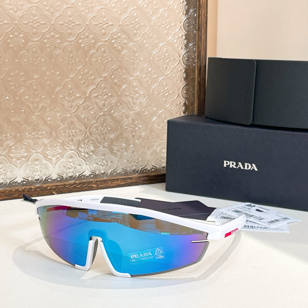 Prada Men's and Women's Lens Logo Nylon Irregular Shape Sunglasses Eyeglasses Glasses #75574