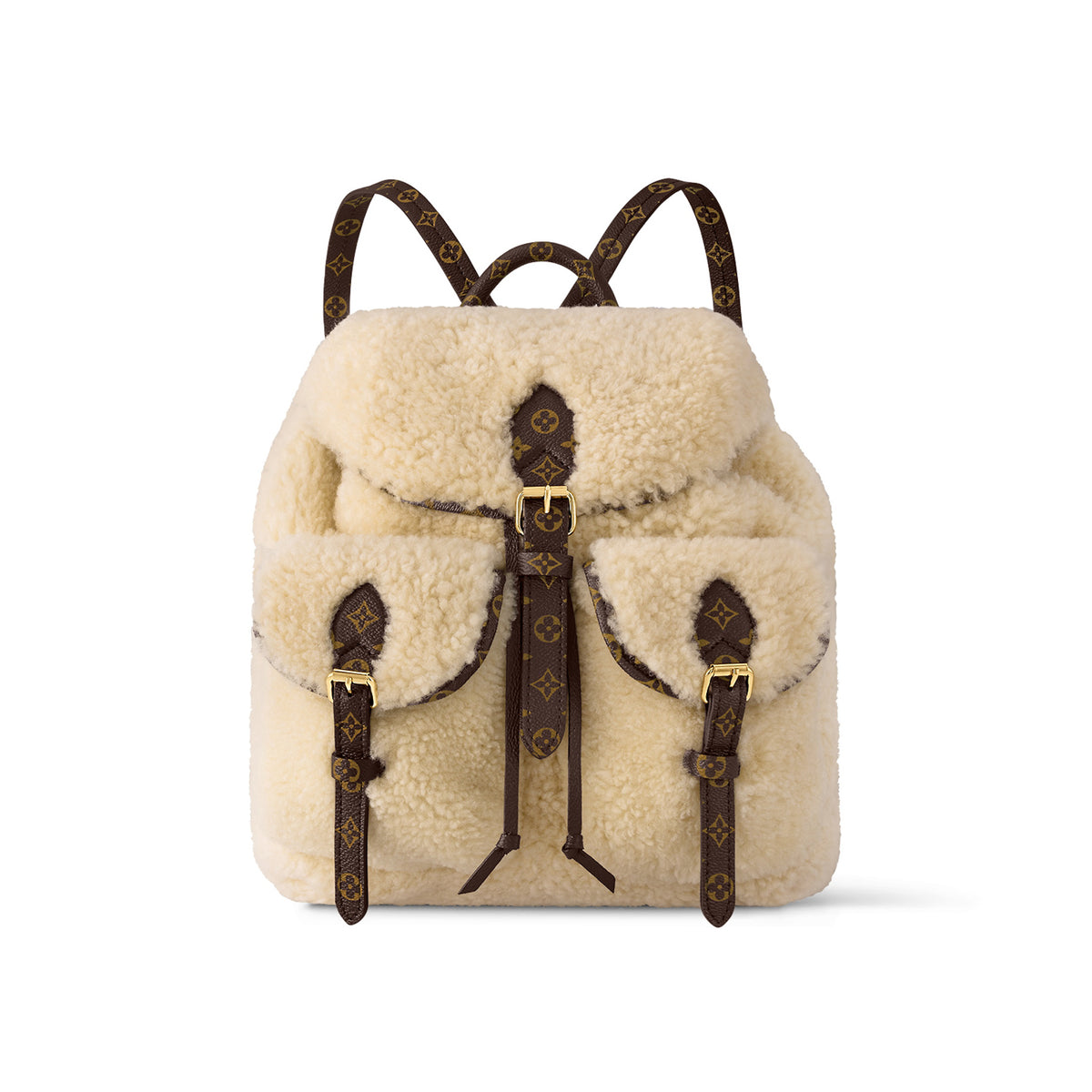 Louis Vuitton Women's Ski Wool Leather Backpack Bag #97274