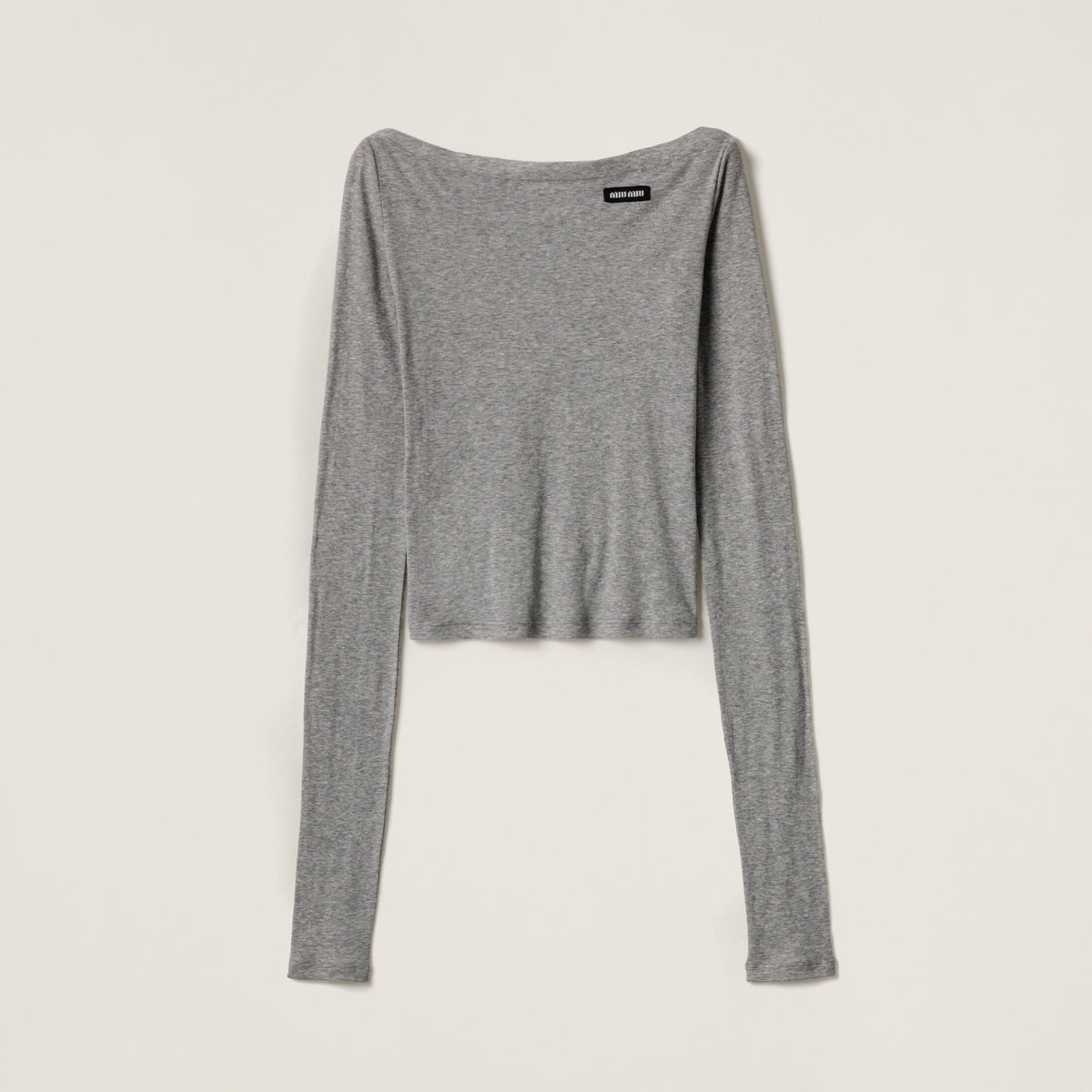 MiuMiu Women's Summer Solid Color Cotton Round Neck Lightweight Long Sleeve T-Shirt #77424