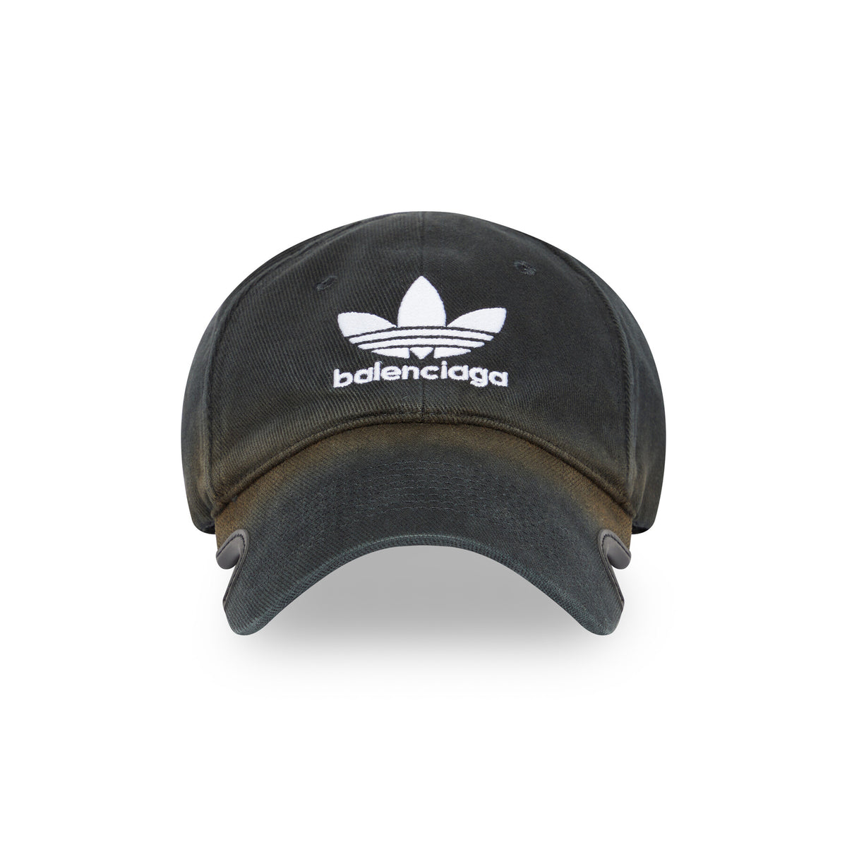 Balenciaga Adidas Cap In Blue Washed Embroidered Label Duck Hat #96243