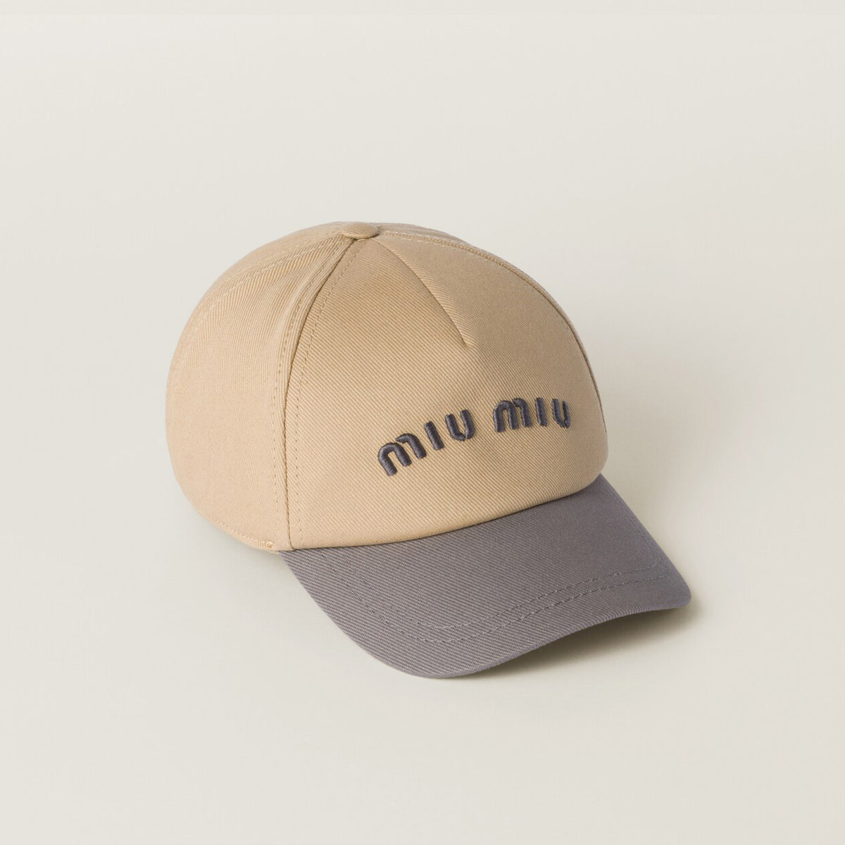MiuMiu Men's and Women's Colorblocking Embroidered Lettered Duck Hat Cap #76282