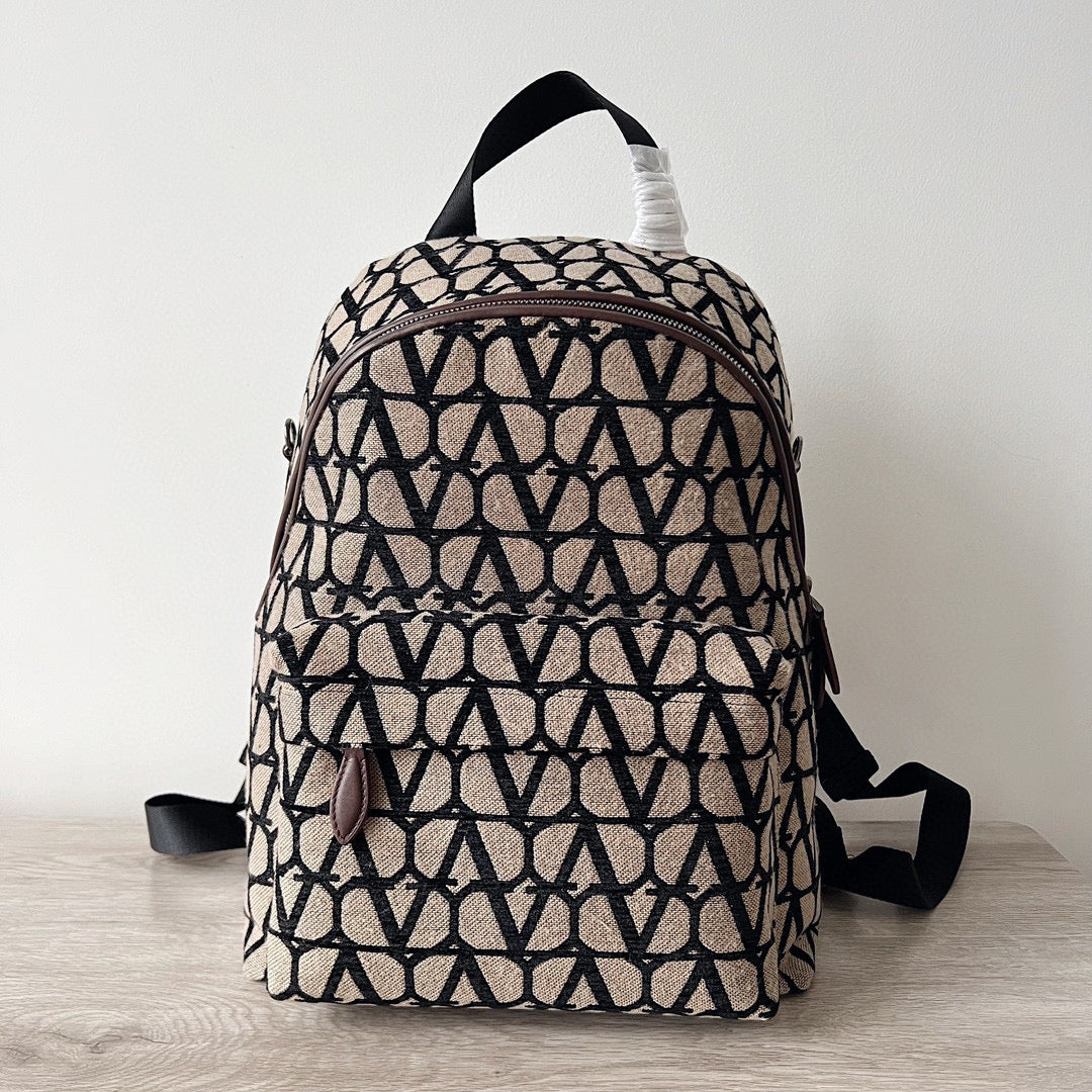 Valentino Printed Canvas Backpack Bag #22127