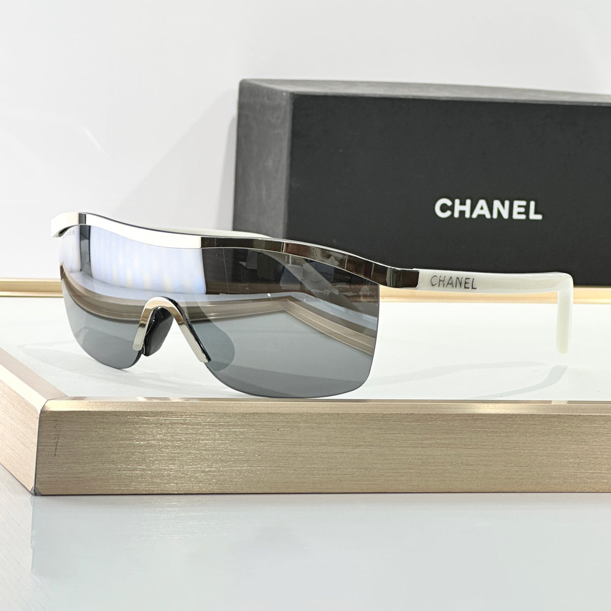 Chanel Men's and Women's Fashion Classic Square Frame Sunglasses with Letter Logo on Temples Eyewear Sunglassas Accessories #78849