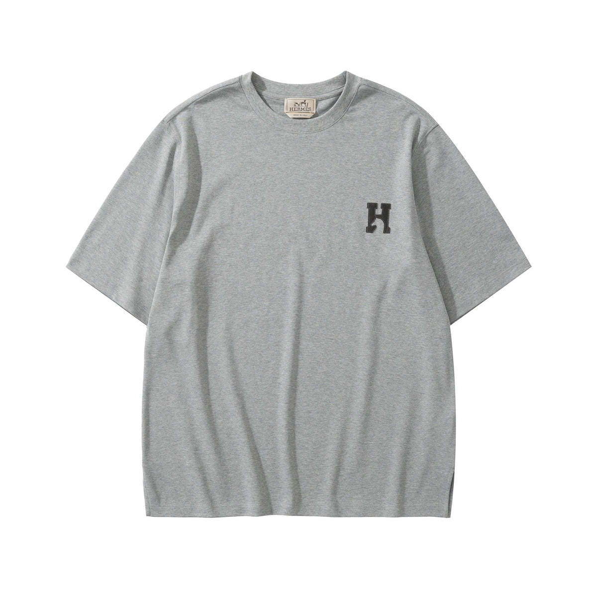 Herm¨¨s H Cheval T-shirt with Leather Detail #375796