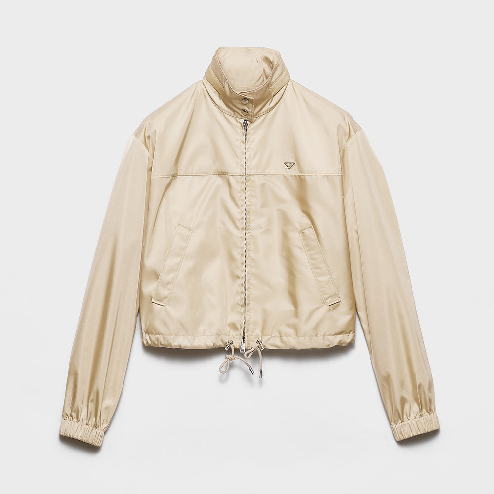 PRADA Desert Beige Re-nylon Blouson Jacket Miniskirt #378433