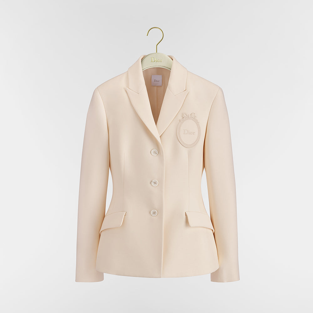 DIOR Dior M¨¦daillon Embroidered Bar Jacket Ecru Wool and Silk #379223