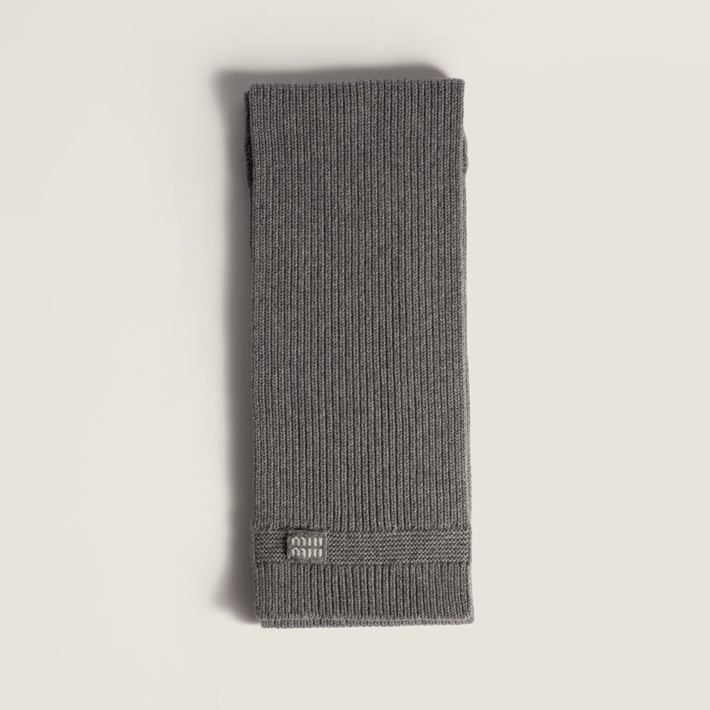 MiuMiu Grey Cashmere Scarf #334925