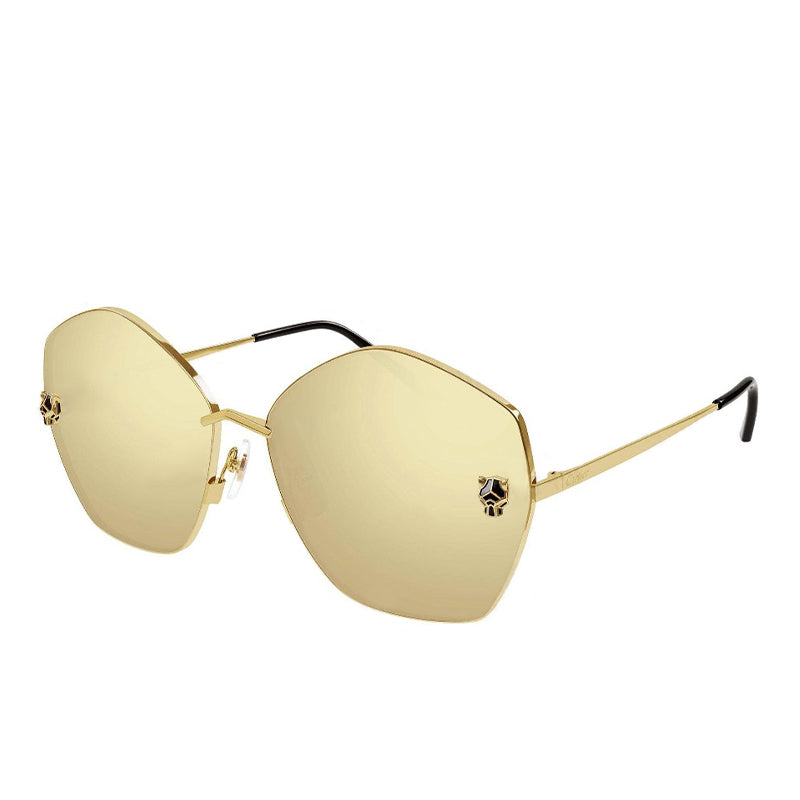 Cartier Women's Fashion Irregular Sunglasses Solid Color Logo Glasses Accessories #76222