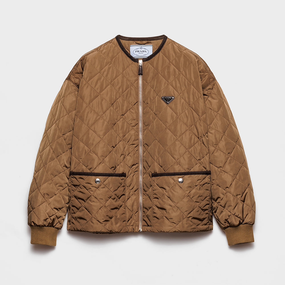 Prada Cork Beige Quilted Light Re-nylon Jacket #326852