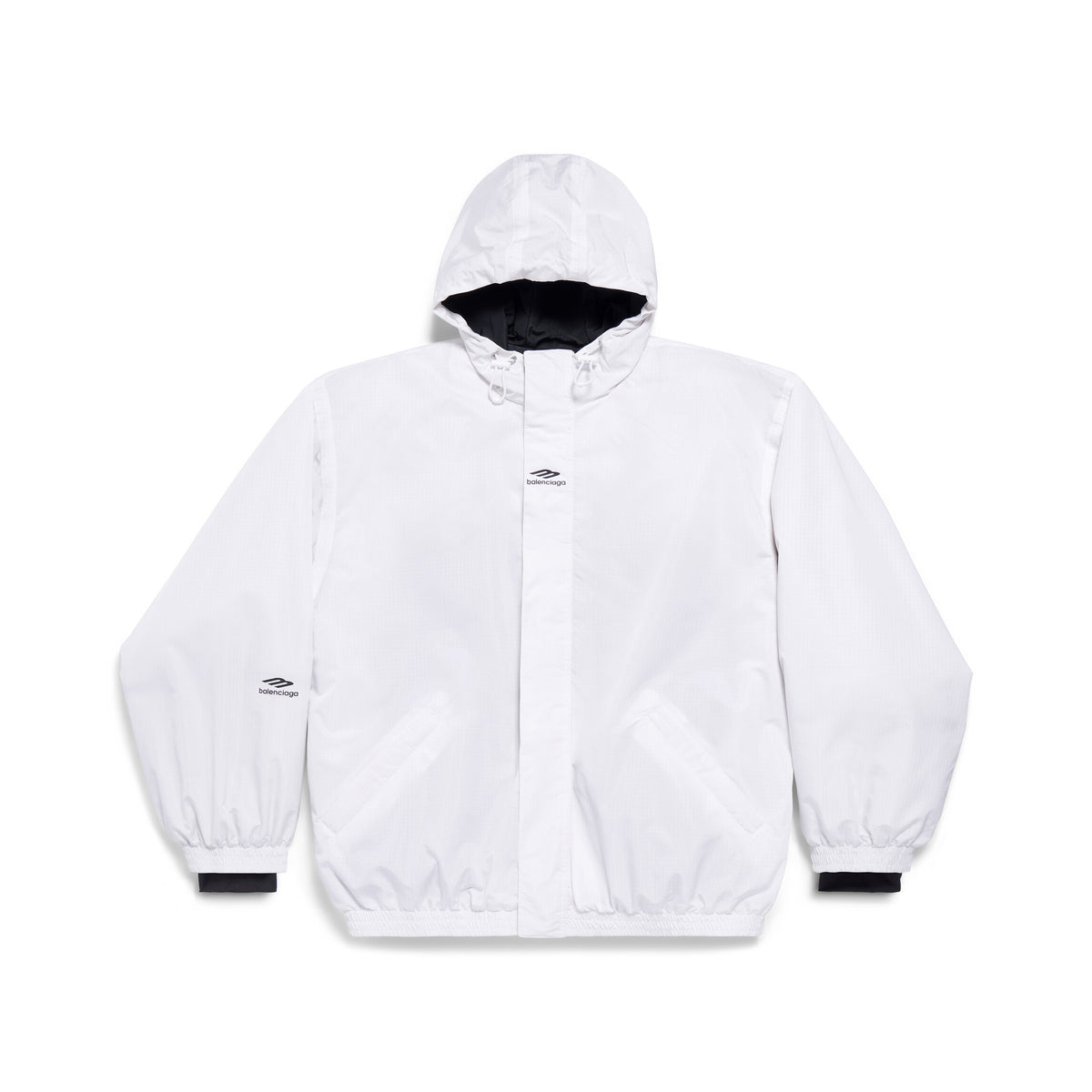 Balenciaga 3B SPORTS ICON SKI Men's Fall/Winter Fashion Solid-Color Hooded Zipper Windproof Ski Series Down Jacket #79555