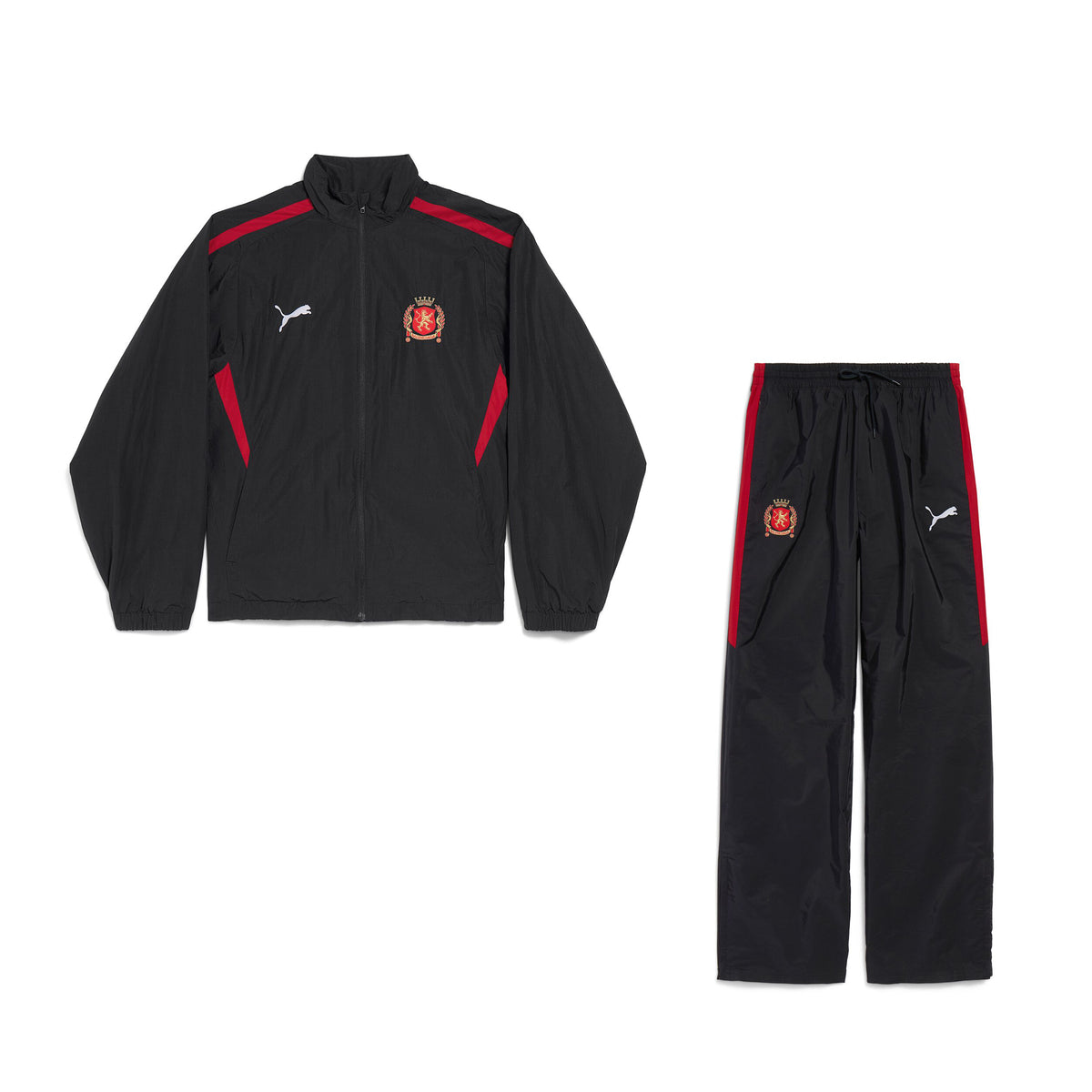 Balenciaga BALENCIAGA | PUMA TRACKSUIT Men's Spring/Fall Fashion Casual Stand Collar Zipper Twill Weave Jacket & Solid Color Relaxed Fit Casual Pants Set #78652