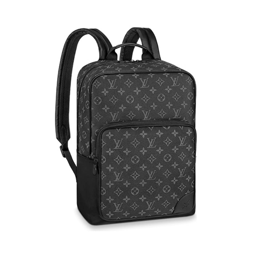 Louis Vuitton Men's Black Logo Printed Casual Backpack Dean Shoulder Bag #99413