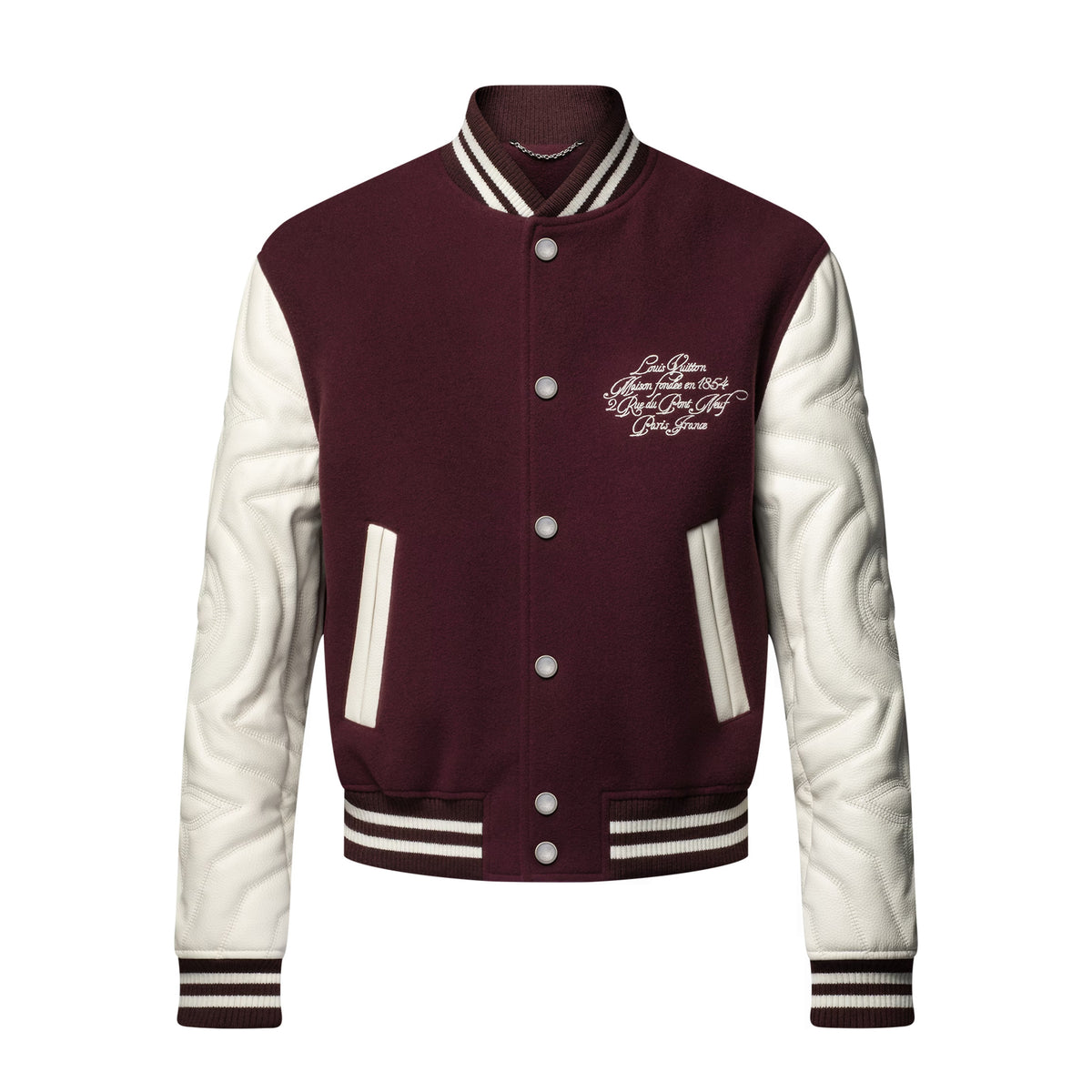Louis Vuitton Men's Spring And Autumn Color Blocking Logo Letters Embroidered Single Breasted Long Sleeved Baseball Jacket #74677