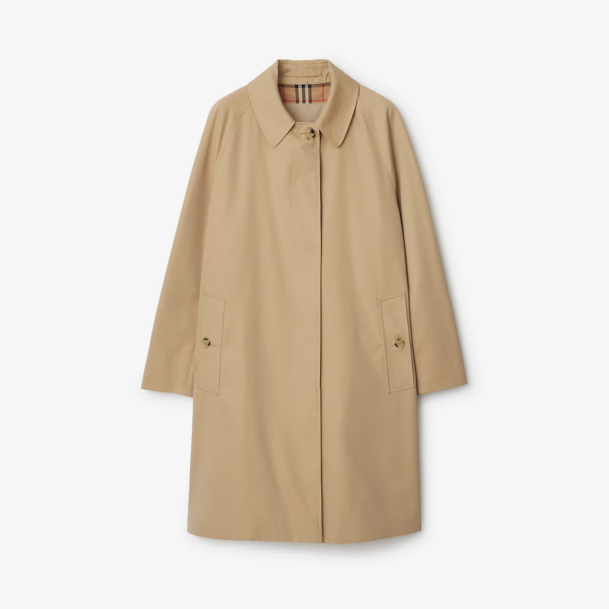 Burberry Men's And Women's Spring/fall Fashion Casual Collared Solid Color Mid Length Coat Trench Jacket #79368