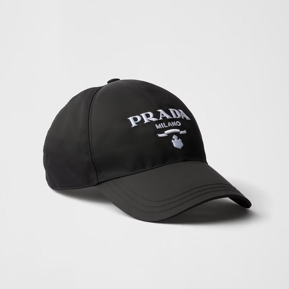 Prada Men's Logo Embroidery Pattern Printed Solid Color Nylon Duck Cap Hat #75813