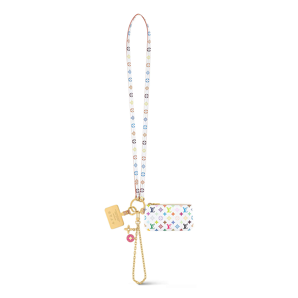 Louis Vuitton LV x TM Phone Holder Letter Print Leather Mobile Phone Strap Coin Purse Zipper Bag Mobile Phone Case #77587