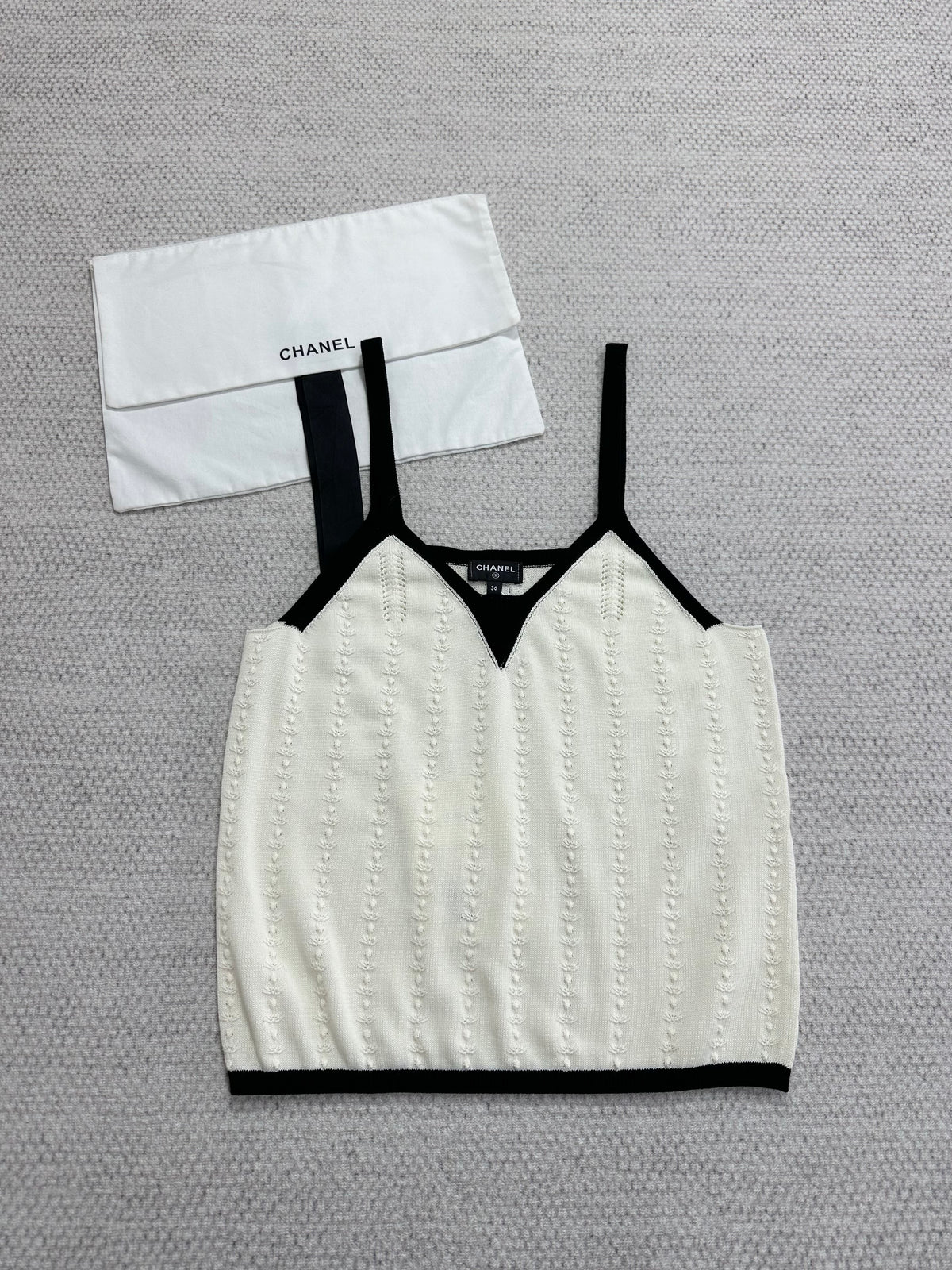 Chanel Top-Quality Version Pointy Knitted Camisole Vest #378812
