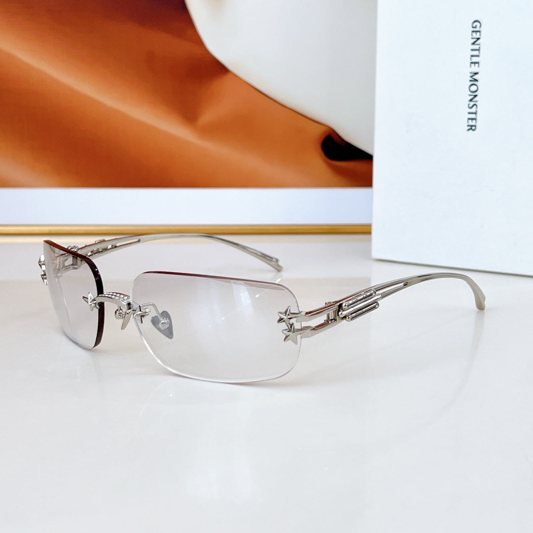 GENTLE MONSTER Men's And Women's Rimless Design Fashionable Personalized Sunglasses Glasses #75796