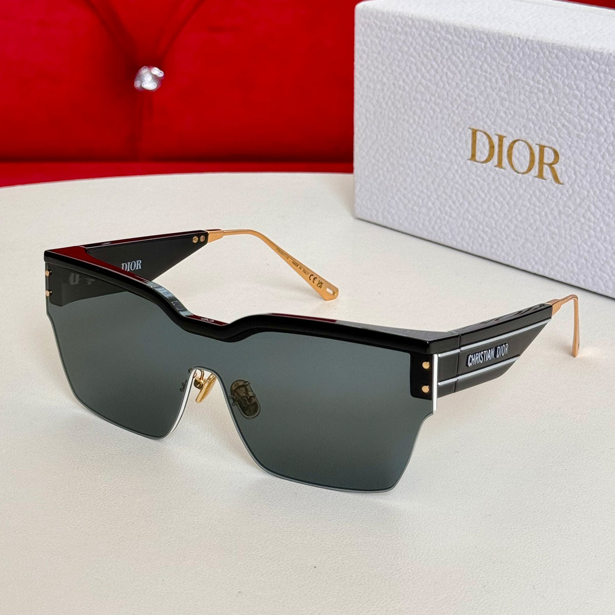 Dior Club M4u Sunglasses Women's Summer Solid Color Logo Square Casual Glasses  #71551