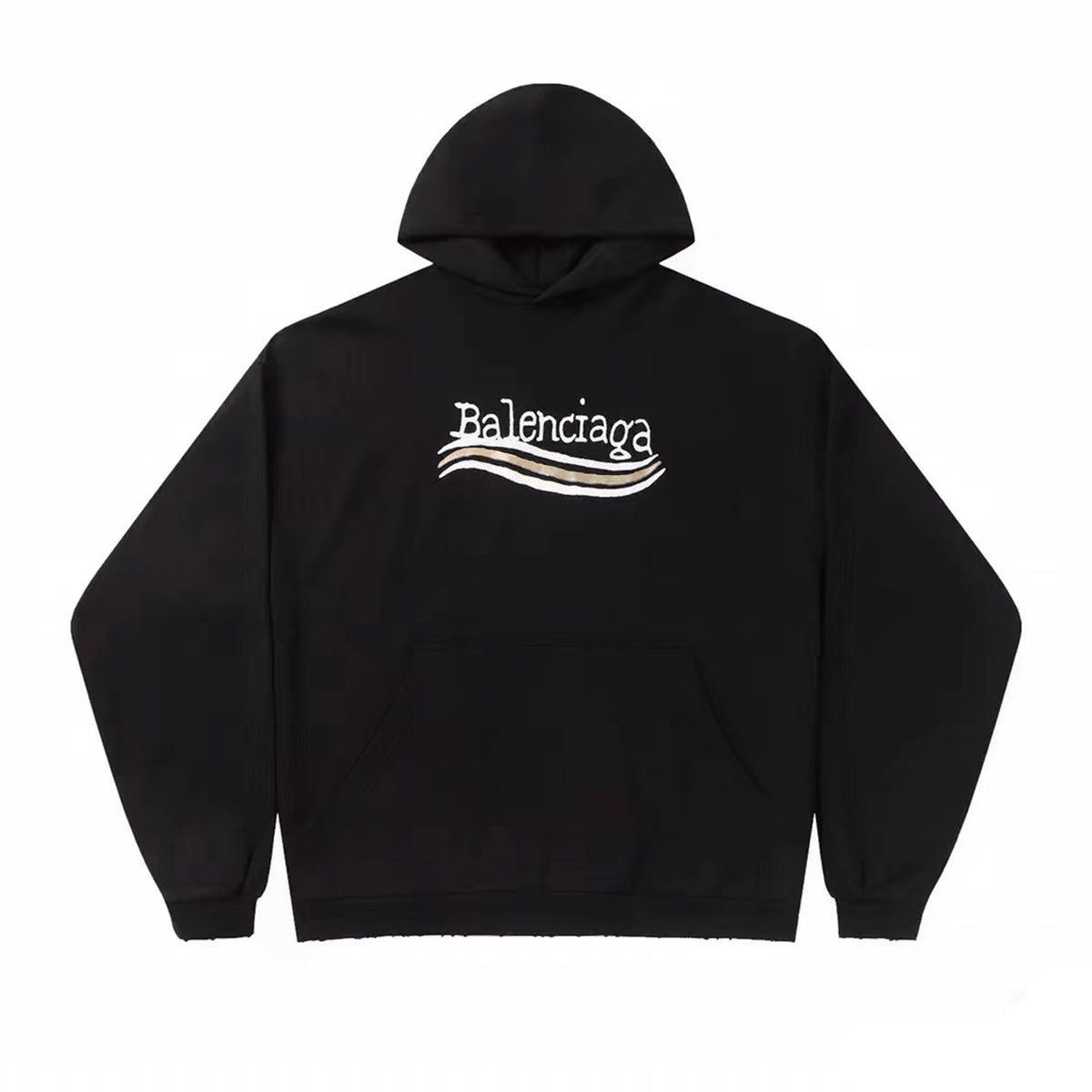Balenciaga Men's Fall/winter Political Campaign Black Printed Sweatshirt Hooded Long Sleeve Pullover Sweatshirt ?#81634