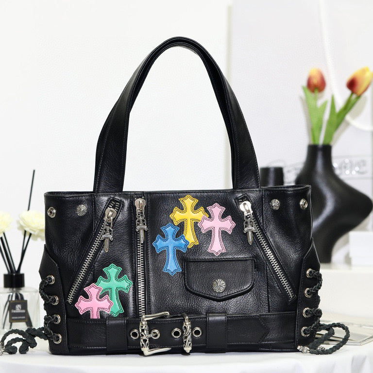 Chrome Hearts Leather Large Capacity Portable Bag #21245
