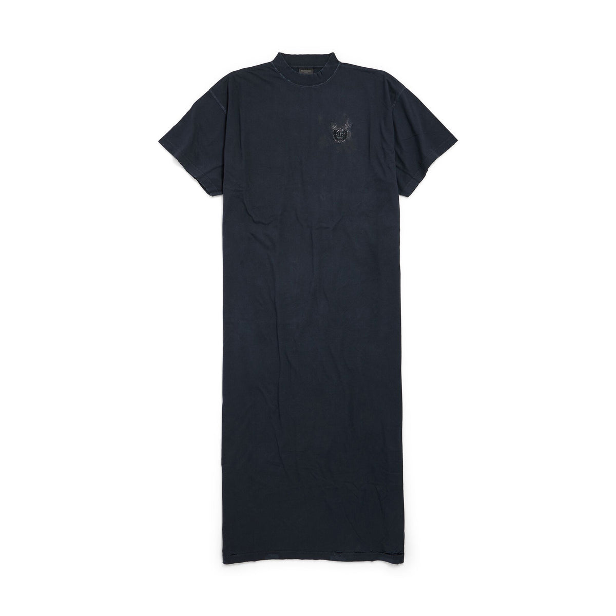 Balenciaga NAIL POLISH Women's Summer Fashion Casual Solid Color Round Neck Letter Print Short Sleeve Extra Long T-Shirt Dress #78255