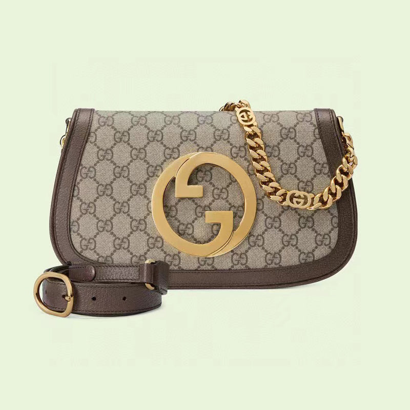 Gucci Blondie  Round Interlocking Shoulder Underarm Bag Diagonal Leather Bag #54743