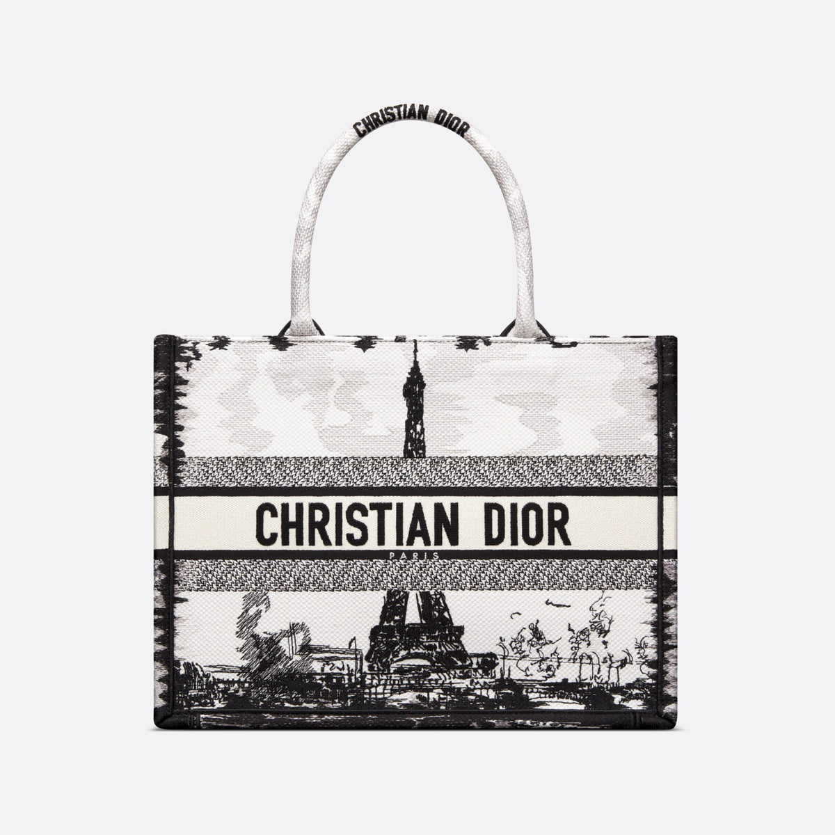 Dior Women's Paris Tower Alphabet Printed Embroidery Tote Shopping Bag Bags #99838