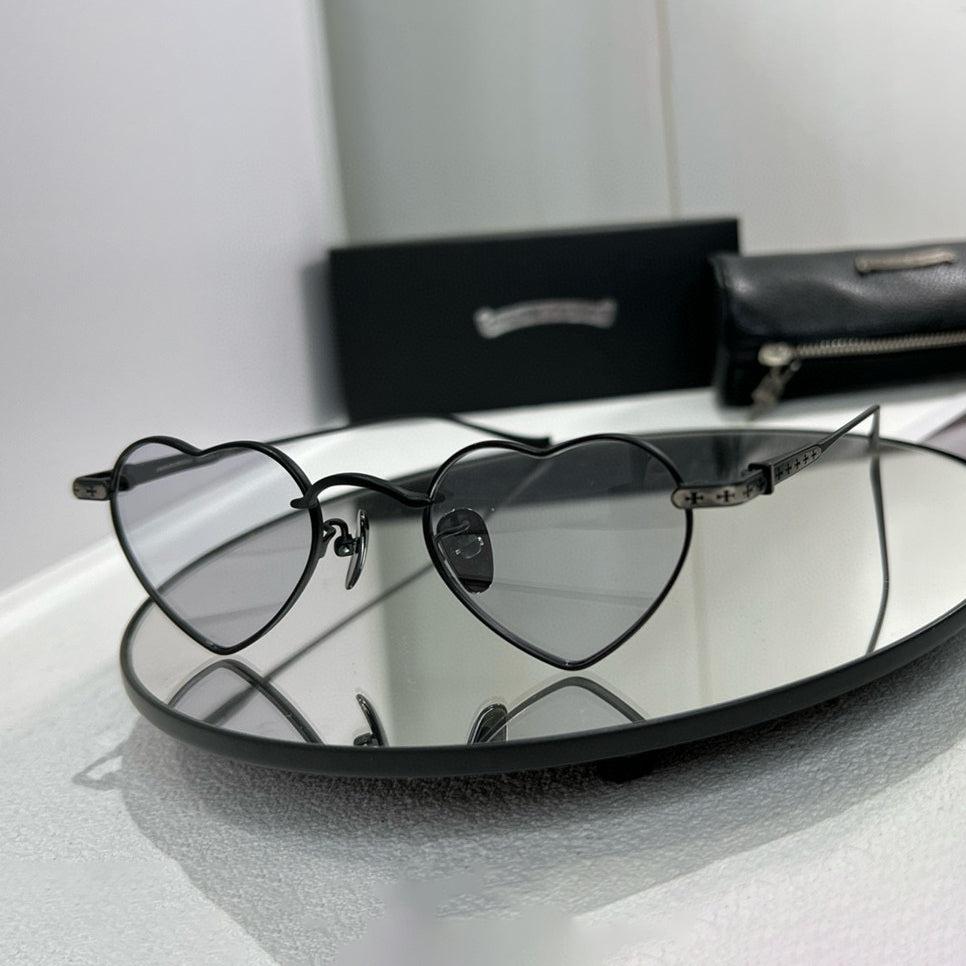 Chrome Hearts Women's Love Metal Frame Sunglasses Eyeglasses Glasses #97398