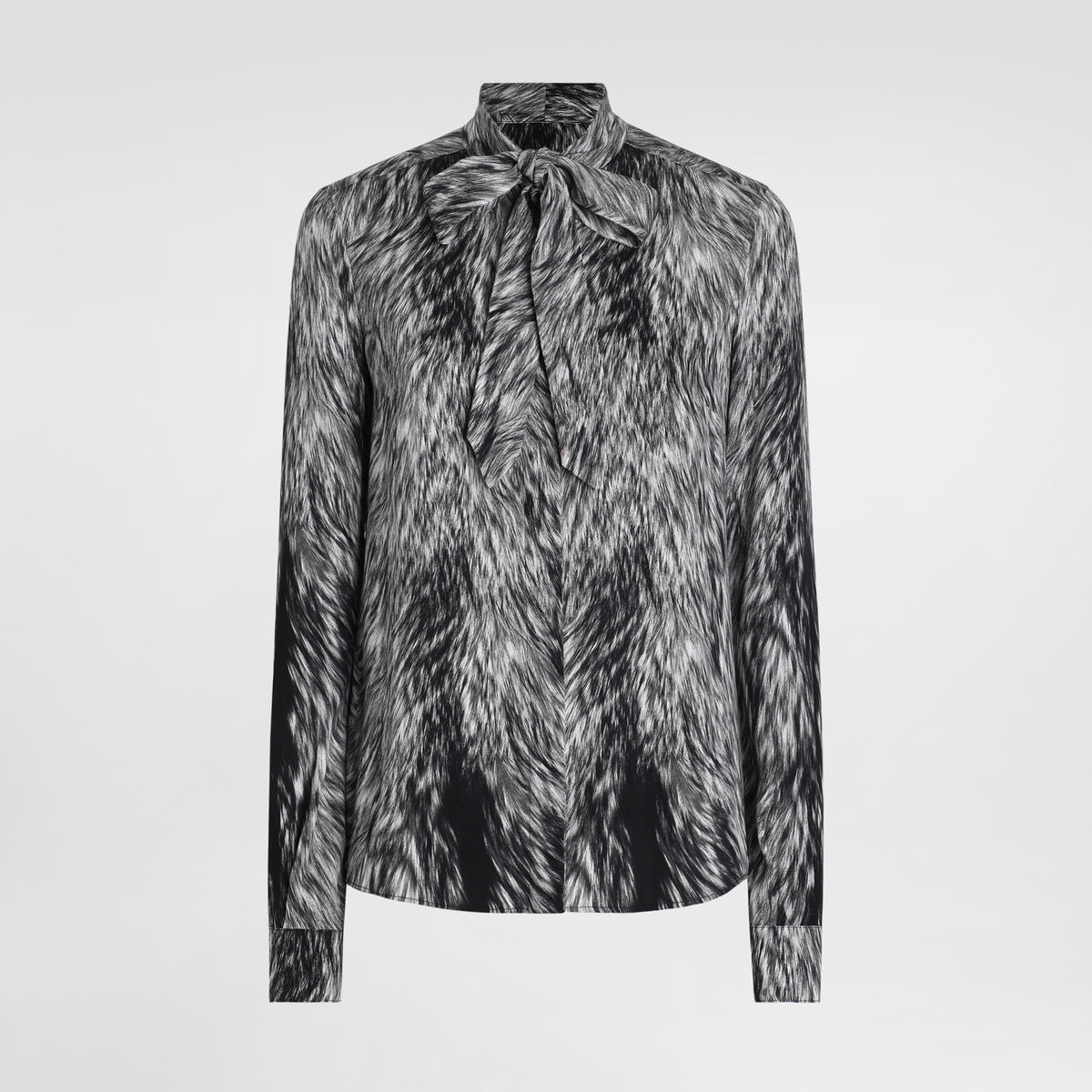 Dolce&Gabbana Women's Spring And Summer Silk Printed Bow Shirt Fashion Temperament Elegant Long Sleeve Blouse Top Ngvp #1639