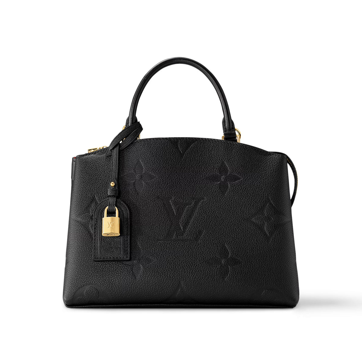 Louis Vuitton Women's Black Classic Logo Printed Grained Cowhide Shoulder Handbag Bag Bags #73229