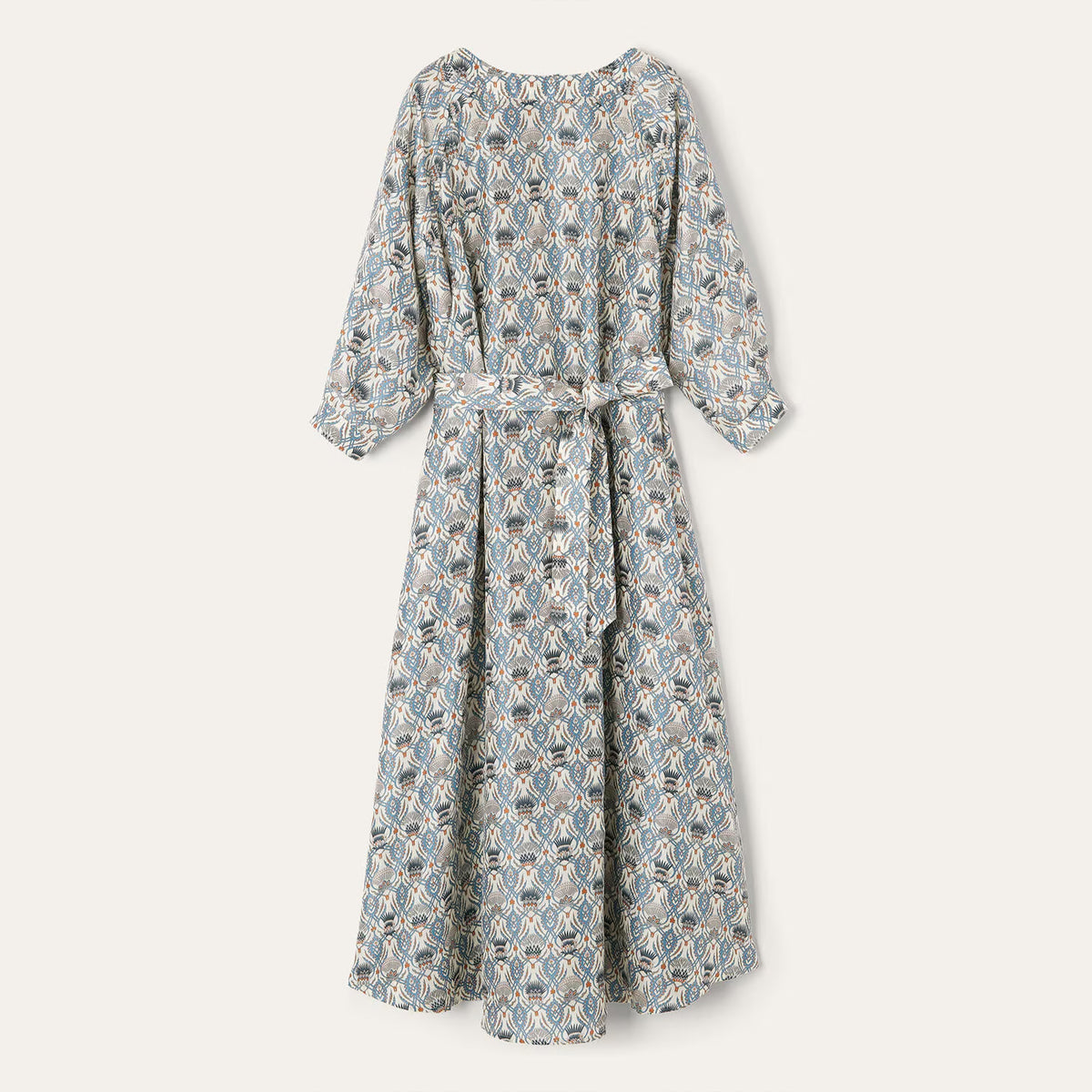 Loro Piana Mina Women's Dress Spring Summer Floral Pattern Printed Silk Long Seven Sleeve Fashion Elegant Dresses Ngvp #1727