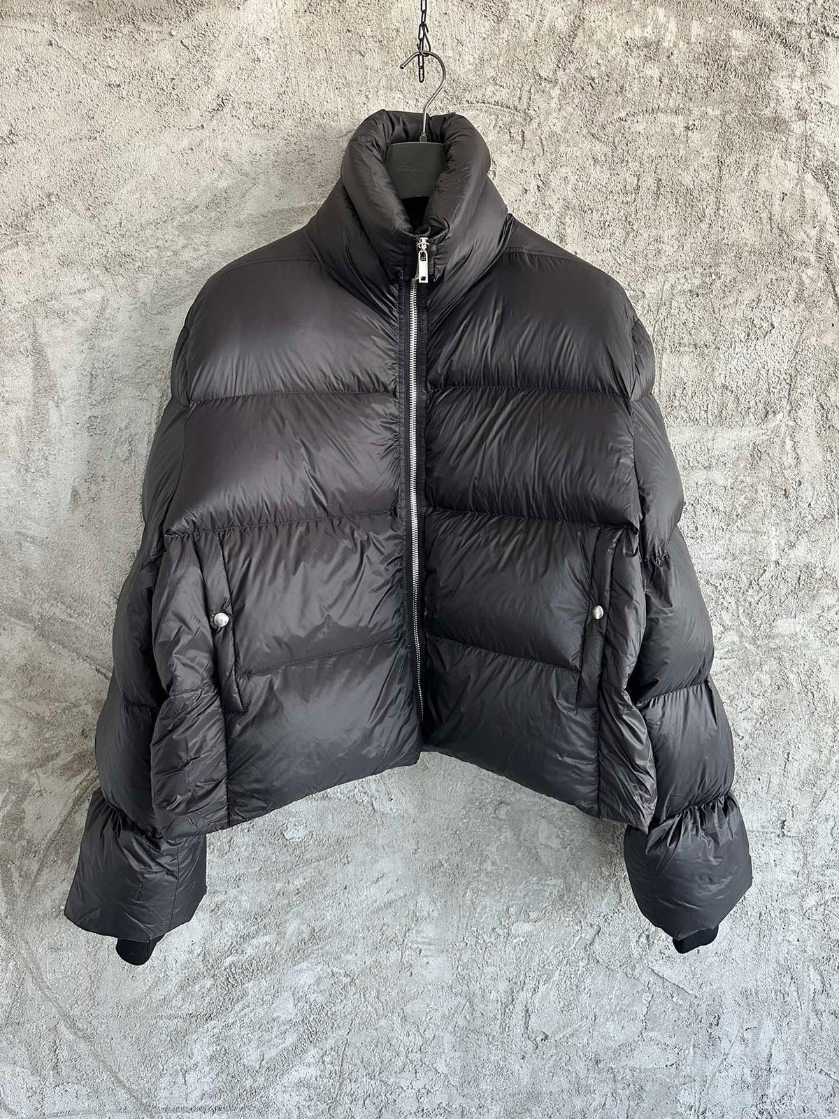 Rick Owens Men's Autumn And Winter Dark Style Collar Zip Down Jacket Warm High Street Fashion Casual Versatile Down Coat Ngvp #9791
