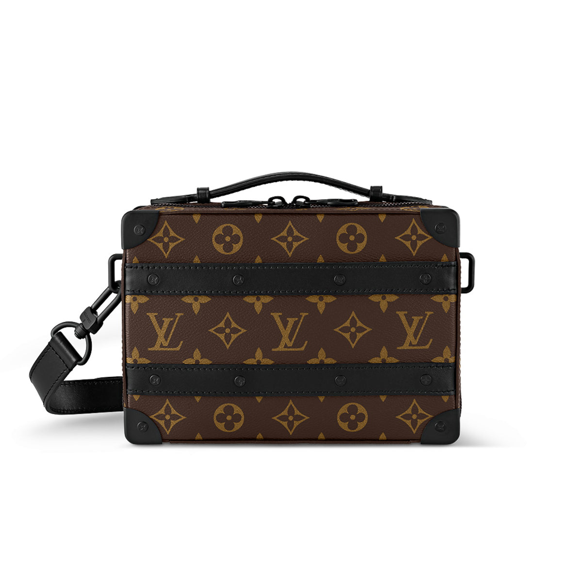 Louis Vuitton Men's Brown Old Flower Cowhide Canvas Tote Shoulder Crossbody Bag Bags #98512