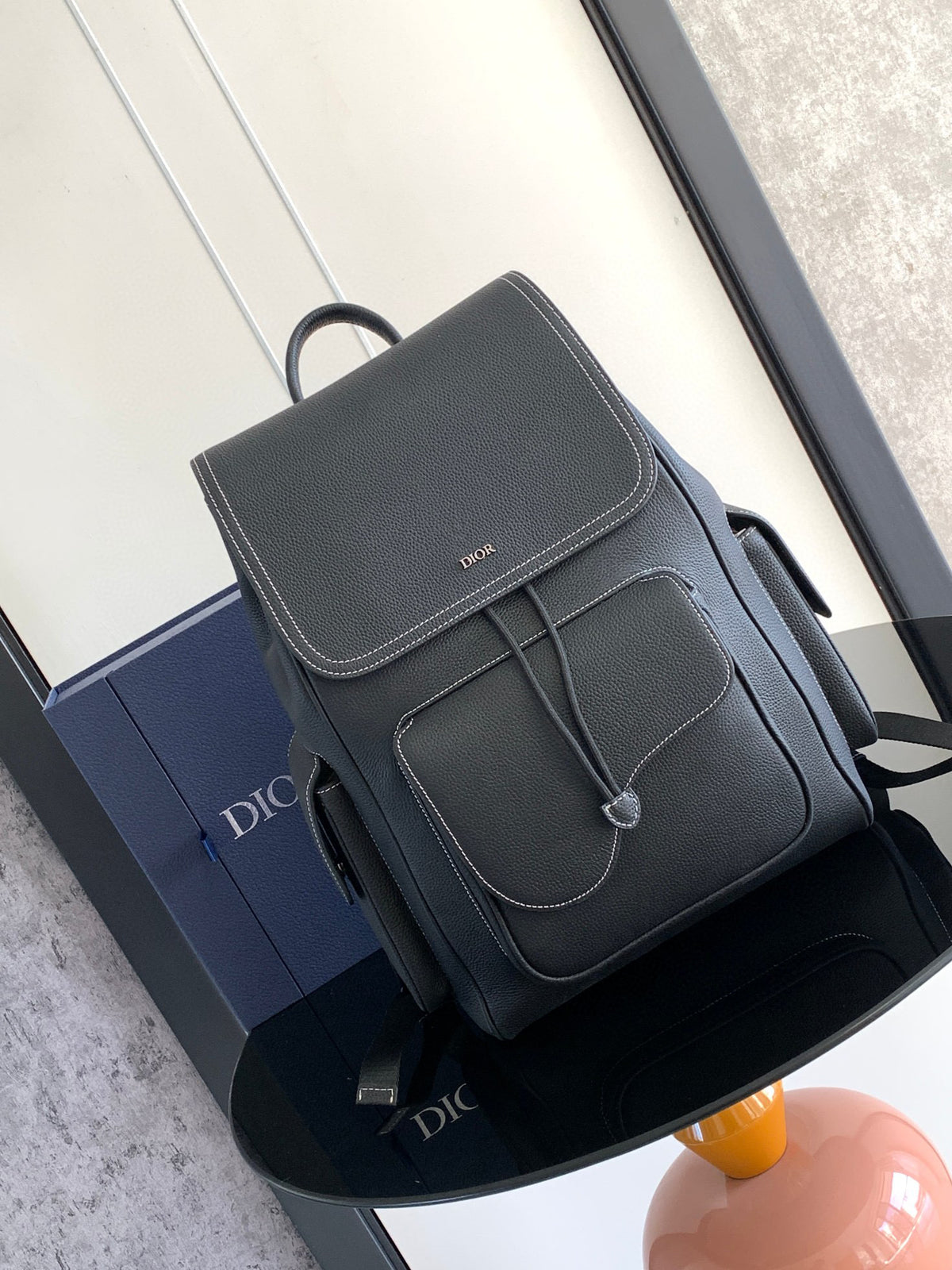 Dior Calfskin Saddle Backpack #2266