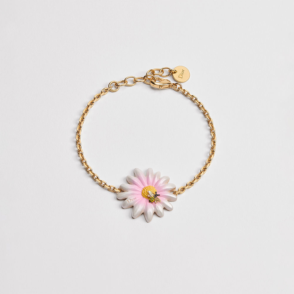 DIOR Dior Daisy Bracelet Gold-Finish Metal and Multicolor Lacquer #385053