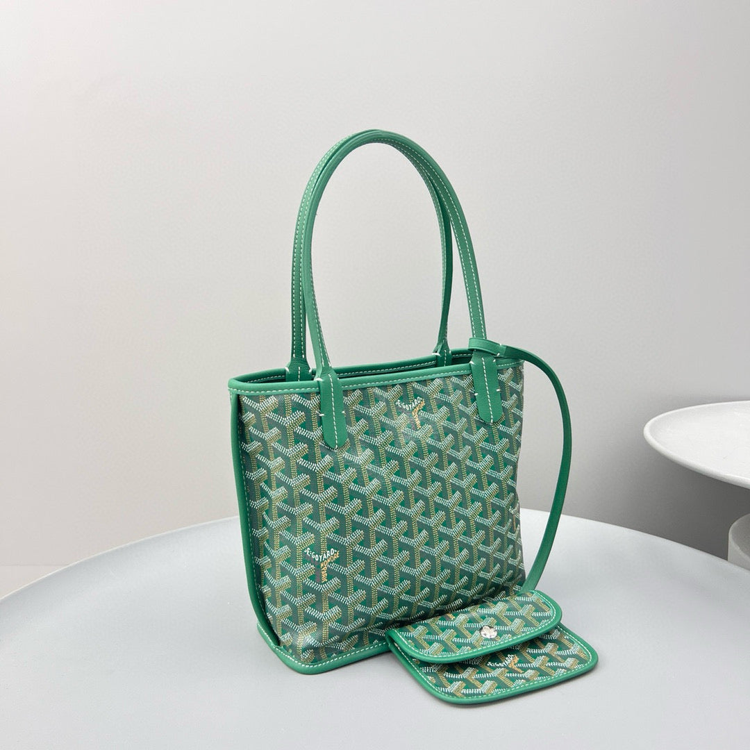 GOYARD Fashion Solid Color Reversible Tote Bag Leather Casual Single Room Bags #97769